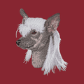 Chinese Crested Embroidered Wearable Blanket