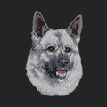Norwegian Elkhound Embroidered Sweatshirt Hoodie