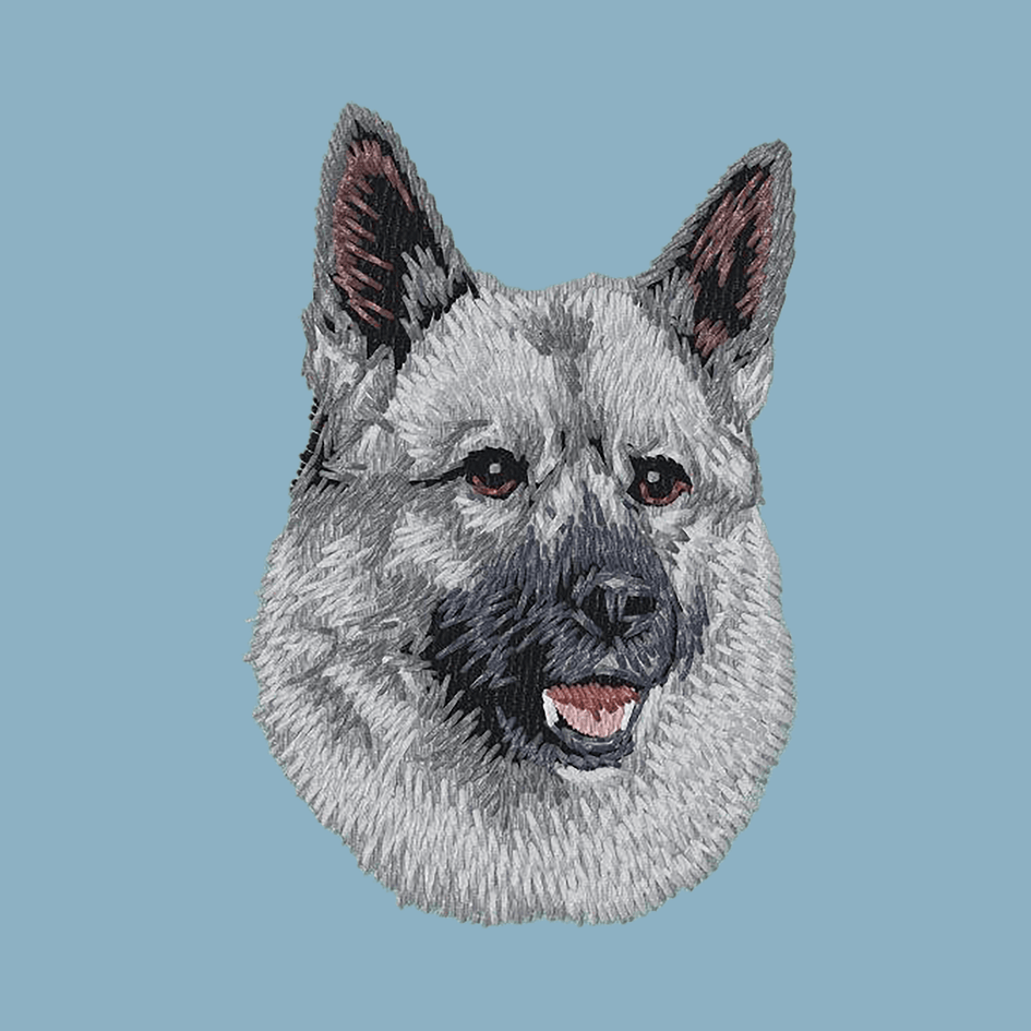 Norwegian Elkhound Embroidered Sweatshirt Hoodie