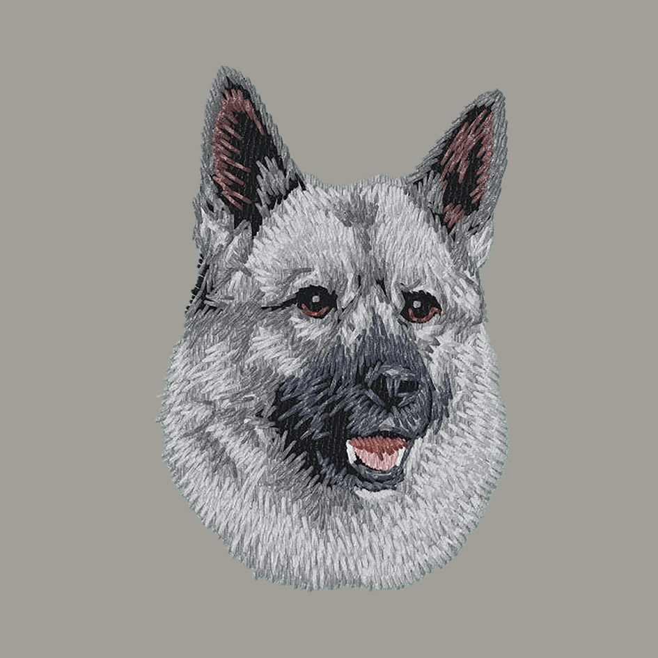 Norwegian Elkhound Embroidered Sweatshirt Hoodie