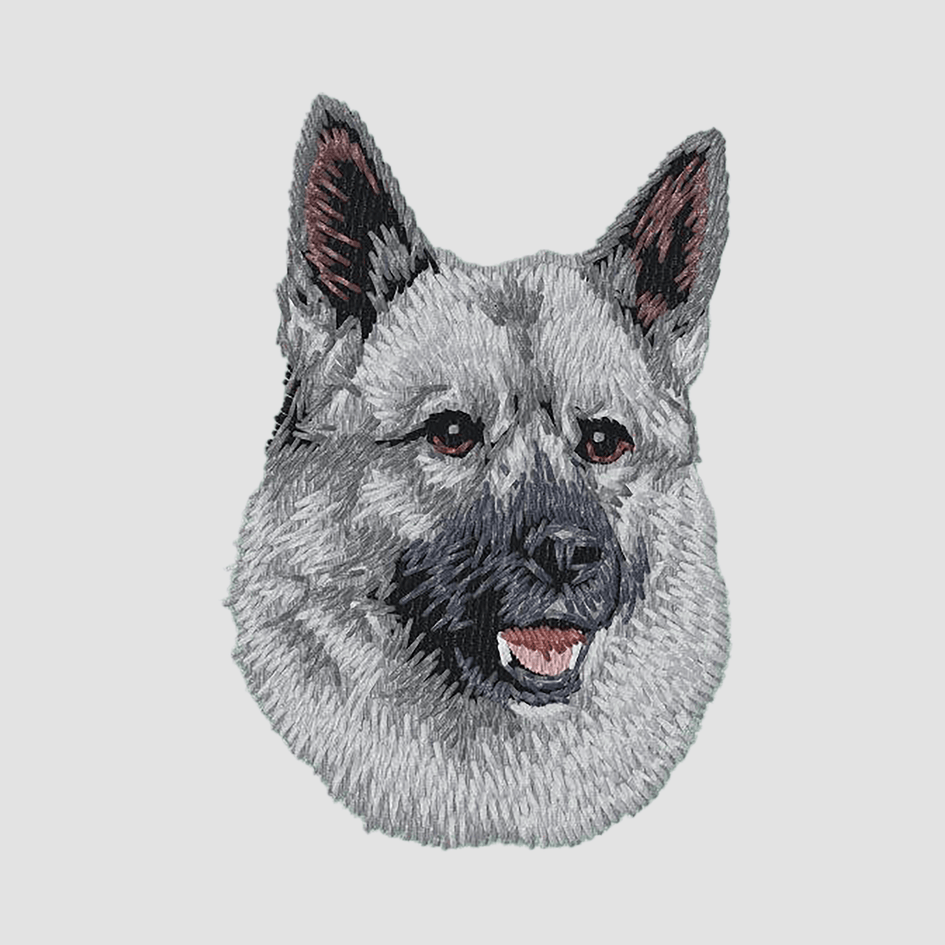 Norwegian Elkhound Embroidered Sweatshirt Hoodie