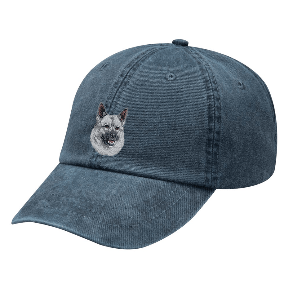 Norwegian Elkhound Embroidered Baseball Cap