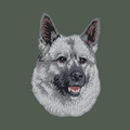 Norwegian Elkhound Embroidered Baseball Cap