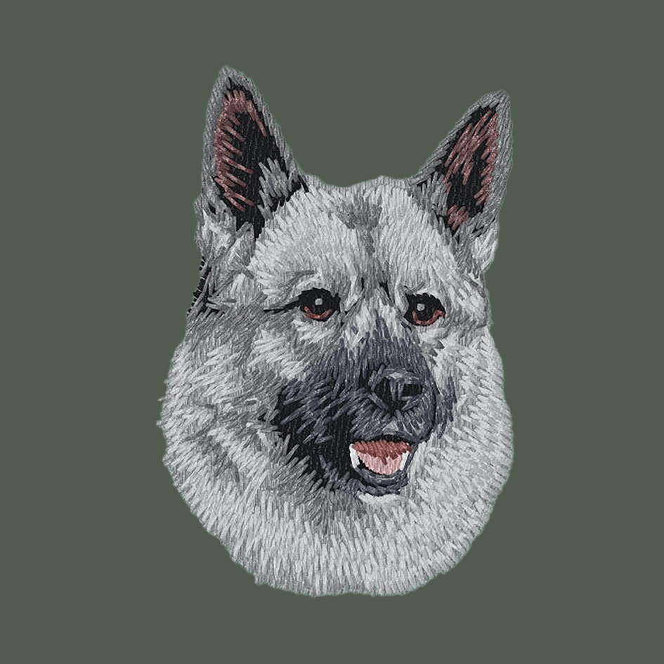 Norwegian Elkhound Embroidered Baseball Cap