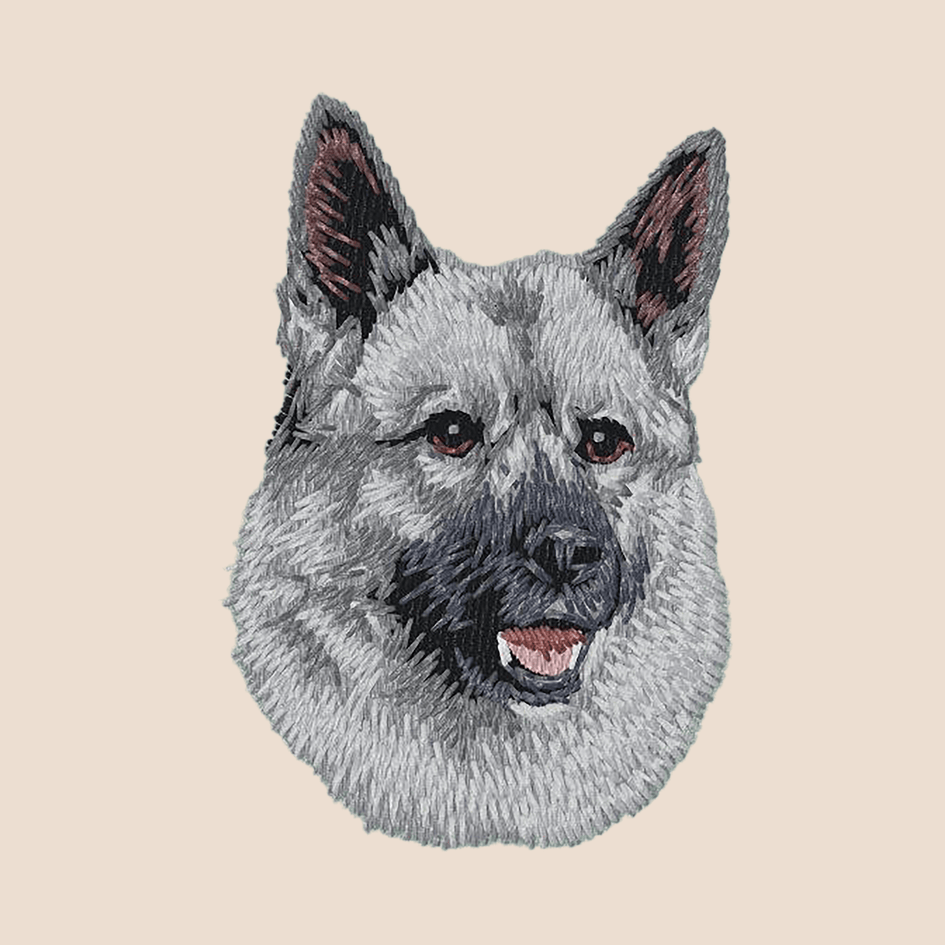 Norwegian Elkhound Embroidered Tote