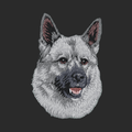 Norwegian Elkhound Embroidered Wearable Blanket