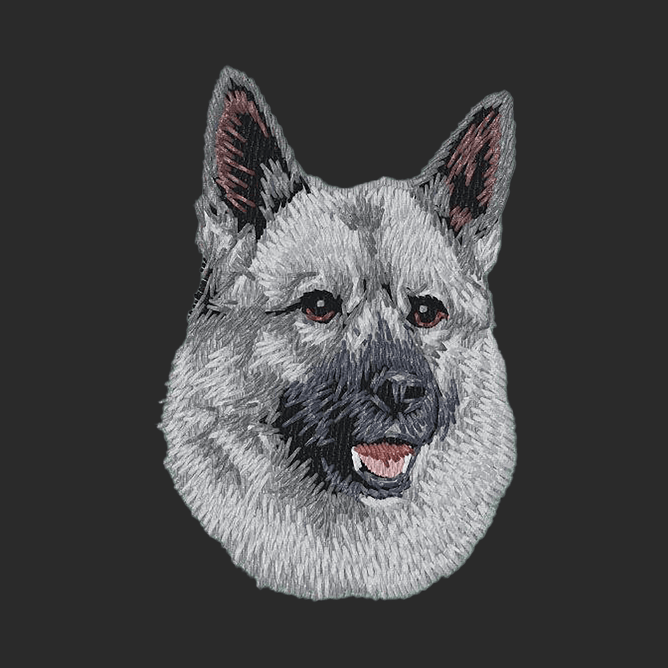 Norwegian Elkhound Embroidered Wearable Blanket