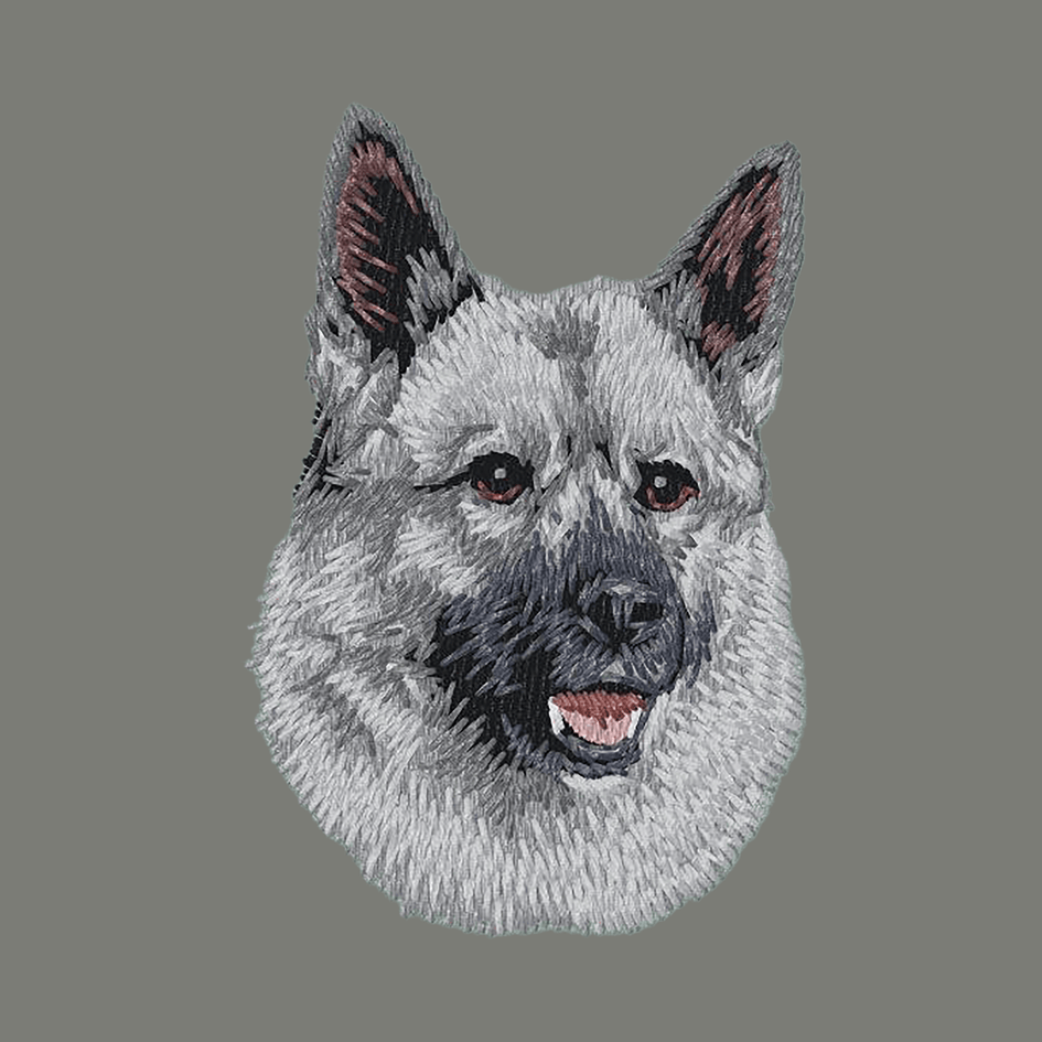 Norwegian Elkhound Embroidered Wearable Blanket
