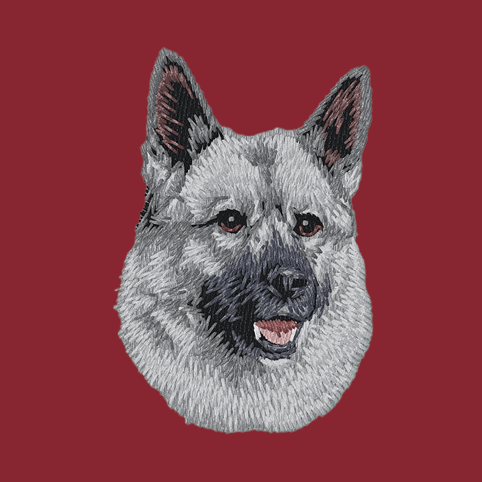 Norwegian Elkhound Embroidered Wearable Blanket