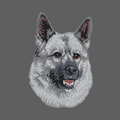 Norwegian Elkhound Embroidered Women's Fleece Jacket