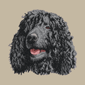 Irish Water Spaniel Embroidered Crossbody Bag