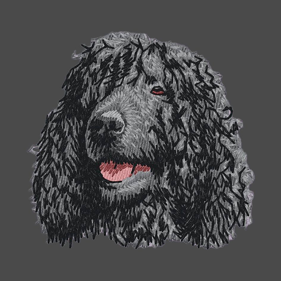 Irish Water Spaniel Embroidered Men's Fleece Jacket