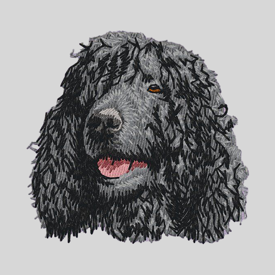 Irish water Spaniel Embroidered Mock Neck Sweatshirt