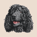 Irish Water Spaniel Embroidered Tote