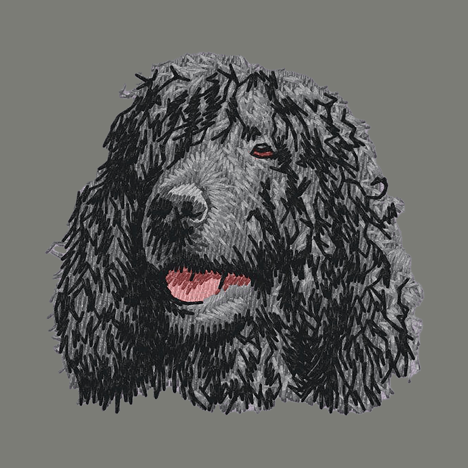 Irish Water Spaniel Embroidered Wearable Blanket