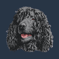 Irish Water Spaniel Embroidered Wearable Blanket