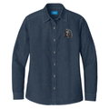 Irish Water Spaniel Embroidered Women's Denim Shirt