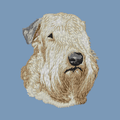 Soft Coated Wheaten Terrier Embroidered Men's Denim Shirt