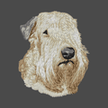 Soft Coated Wheaten Terrier Embroidered Men's Fleece Jacket