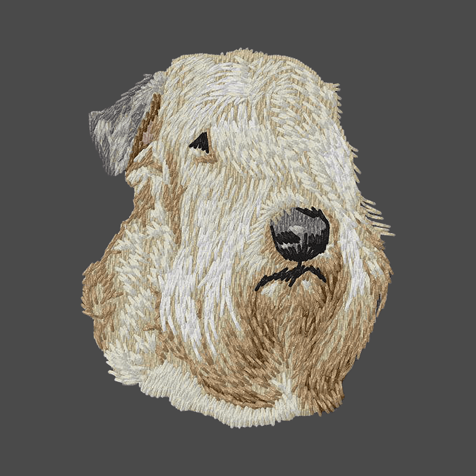 Soft Coated Wheaten Terrier Embroidered Men's Fleece Jacket