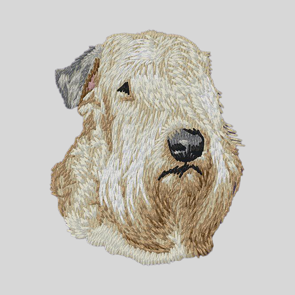 Soft Coated Wheaten Terrier Embroidered Mock Neck Sweatshirt