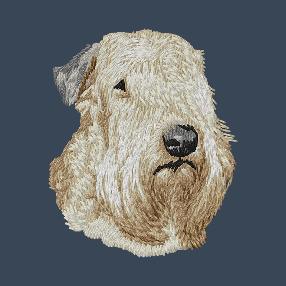 Soft Coated Wheaten Terrier Embroidered Women's Denim Shirt