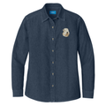 Soft Coated Wheaten Terrier Embroidered Women's Denim Shirt