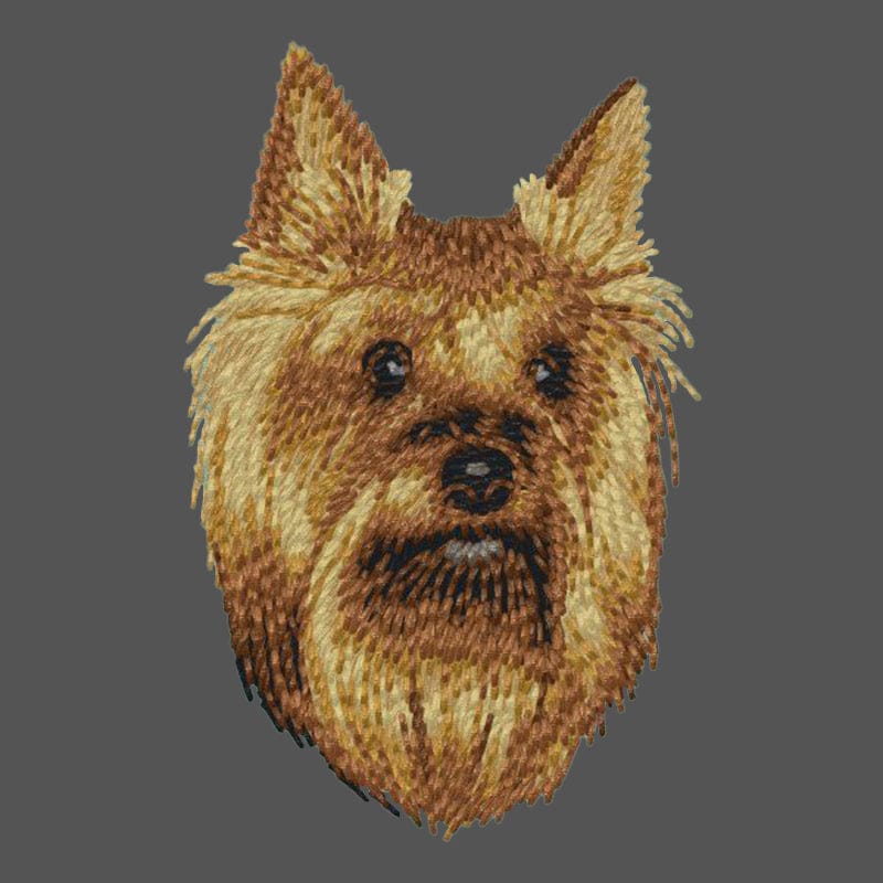 Yorkshire Terrier Embroidered Men's Fleece Jacket