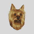 Yorkshire Terrier Embroidered Mock Neck Sweatshirt