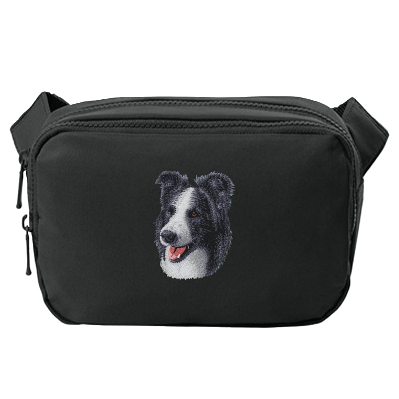 Border Collie Embroidered Crossbody Bag