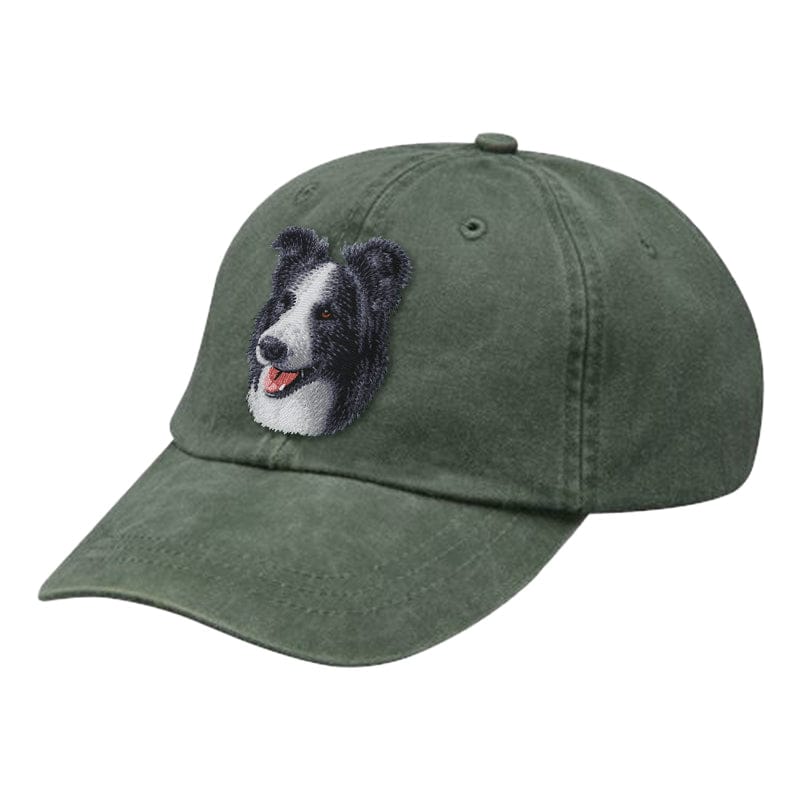 Border Collie Embroidered Baseball Cap