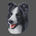 Border Collie Embroidered Men's Fleece Jacket