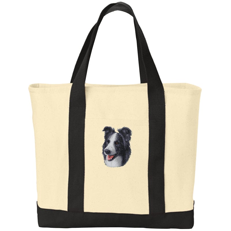 Border Collie Embroidered Tote