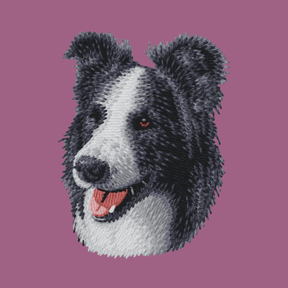 Border Collie Embroidered Classic Long Sleeve Shirt