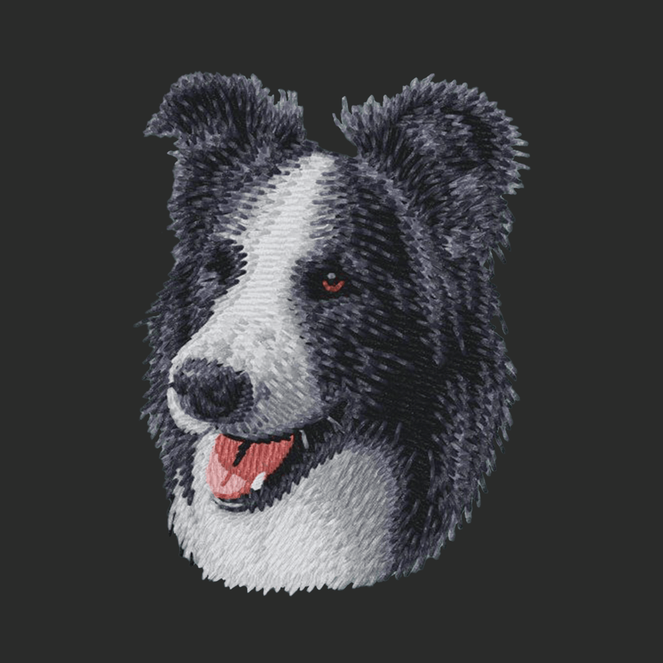 Border Collie Embroidered Classic Long Sleeve Shirt