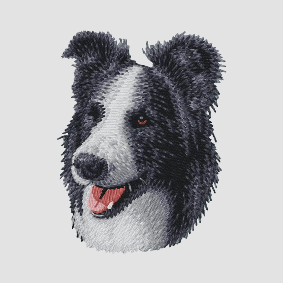 Border Collie Embroidered Classic Long Sleeve Shirt