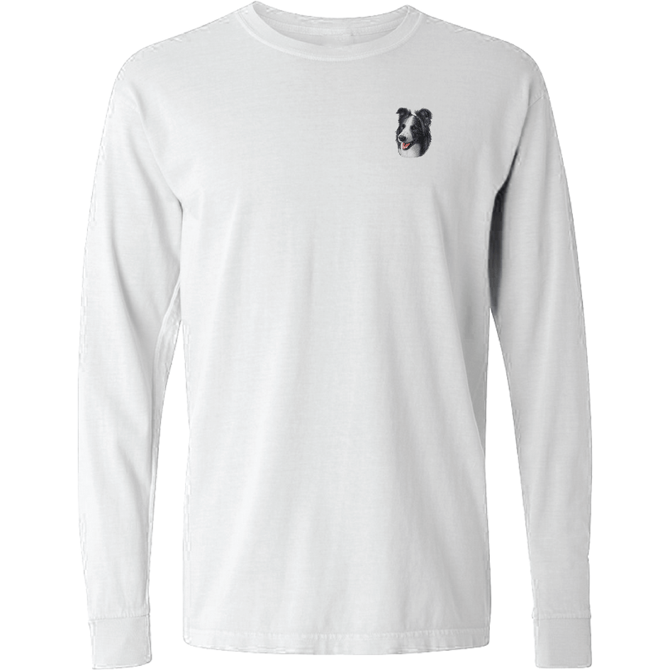 Border Collie Embroidered Classic Long Sleeve Shirt