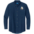 Poodle Embroidered Men's Denim Shirt
