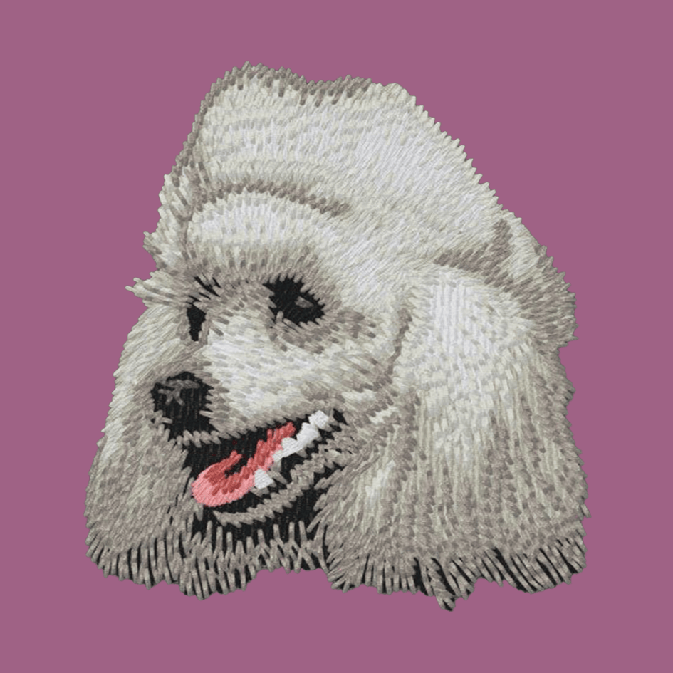 Poodle Embroidered Classic Long Sleeve Shirt