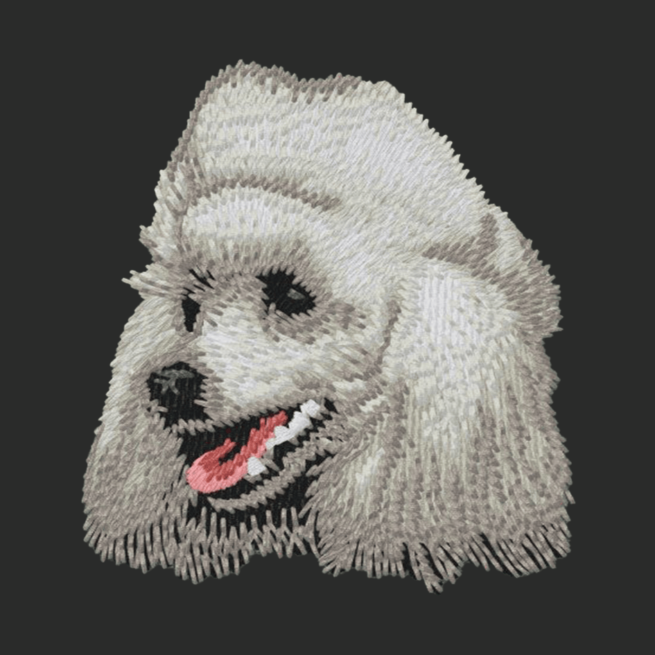 Poodle Embroidered Classic Long Sleeve Shirt