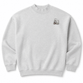 Poodle Embroidered Mock Neck Sweatshirt