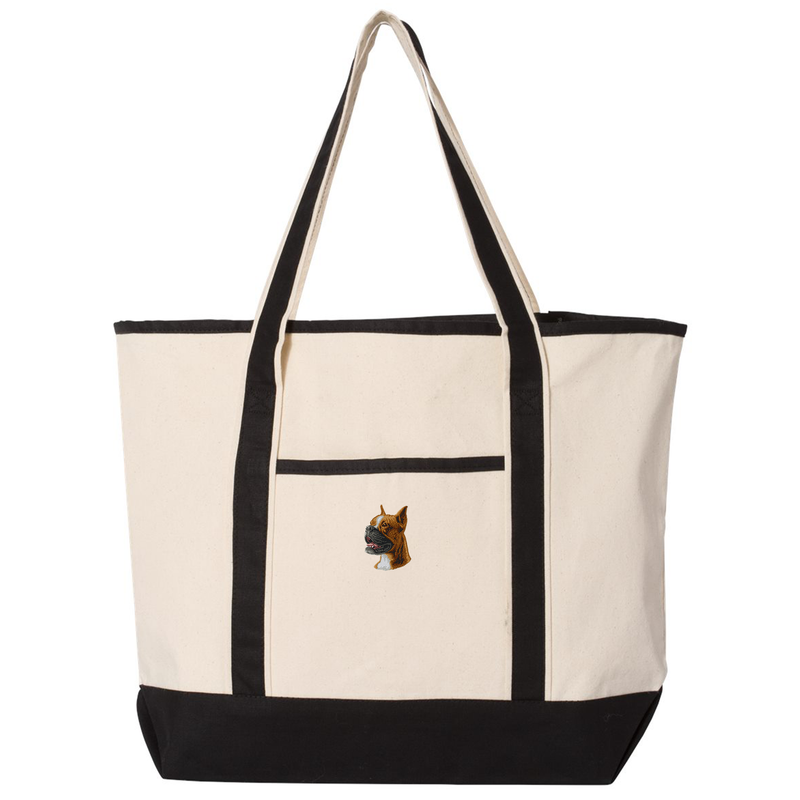 Boxer Embroidered Tote