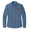 Boxer Embroidered Women's Denim Shirt
