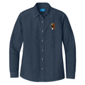 Boxer Embroidered Women's Denim Shirt