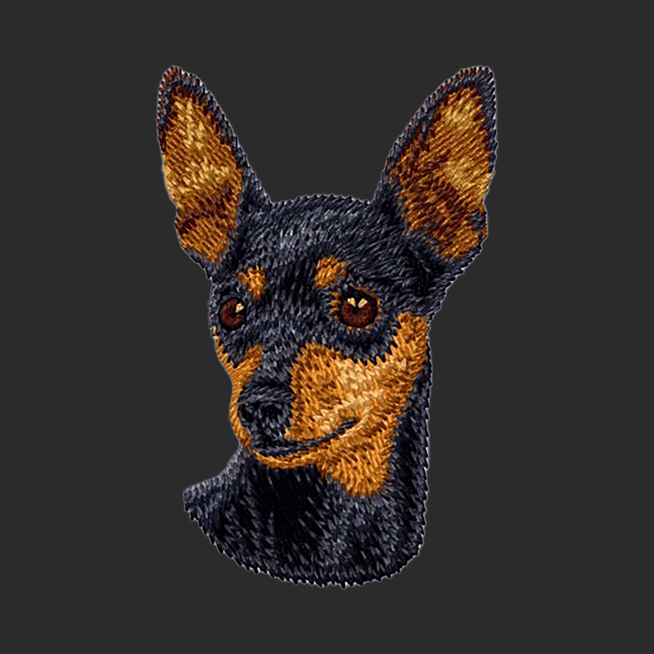 Miniature Pinscher Embroidered Classic Long Sleeve Shirt