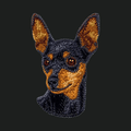 Miniature Pinscher Embroidered Crossbody Bag