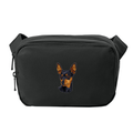 Miniature Pinscher Embroidered Crossbody Bag