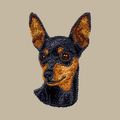 Miniature Pinscher Embroidered Crossbody Bag
