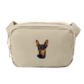 Miniature Pinscher Embroidered Crossbody Bag