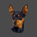 Miniature Pinscher Embroidered Men's Fleece Jacket